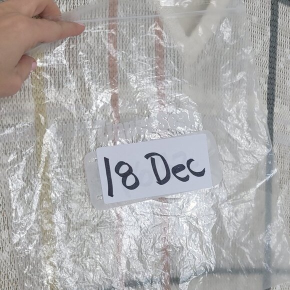 Vintage Knitted Ivory Yellow Striped Green Cotton Blend V-Neck Sleeveless Vest - Picture 10 of 10